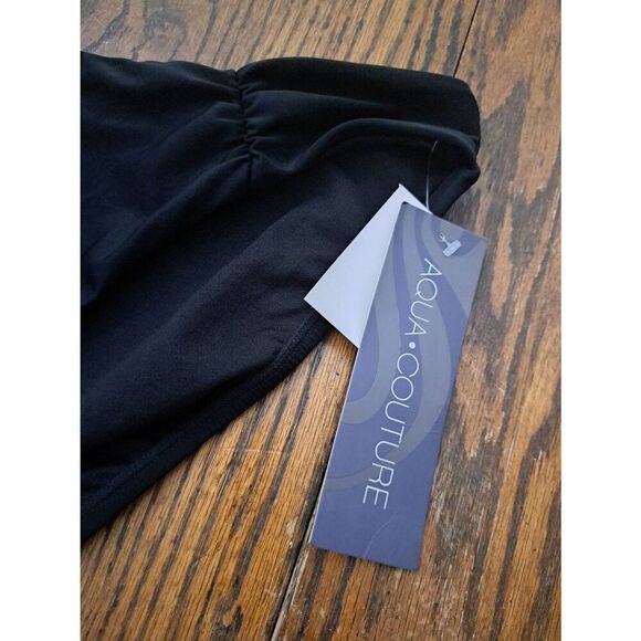 New XL Aqua Couture Black Bikini Swimsuit Bathing Suit Swimwear Bottoms - Picture 3 of 4